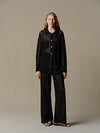 INTO THE EAST 25 Autumn/Winter Khaki Gray/Black Knitted Hollow Straight Pants ITE-E1DGSS021BL20PT-HEI Black (E1DGSS027CM20PT)